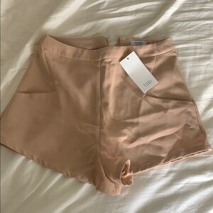 Tobi Tan High Waist Shorts with Tailored Look